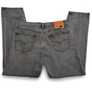 Levi's 550 Relaxed Fit Gray Charcoal Wash Jeans Men's 33x32 2010s Denim
